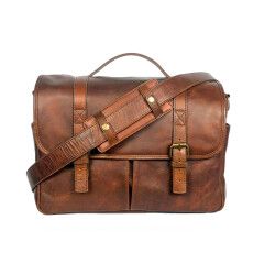 Bronkey Roma Leather Camera Bag bruin