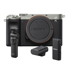 Sony A7C Body Zilver + ECM-W2BT + GP-VPT2BT