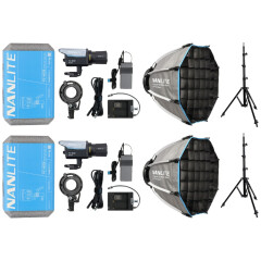 Nanlite FC-60B LED Bi-Colour Spot Light Dual Kit (w/ Ligh...