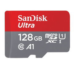SanDisk Ultra MicroSDXC 128GB + SD Adapter