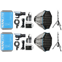 Nanlite FC-60B LED Bi-Colour Spot Light Dual Kit (w/ Ligh...