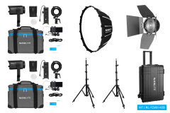 Nanlite Forza 60 II LED Dual Kit (2 lampstatieven, 1 softbox, 1 fresnel)