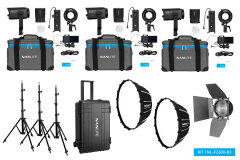 Nanlite Forza 60 II LED Triple Kit (3 lampstatieven, 2 softboxen, 1 fresnel)