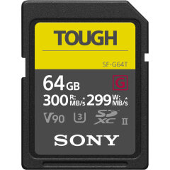 Sony ProSD Tough 18X Stronger - 64GB UHS-II R300 W299 - V90